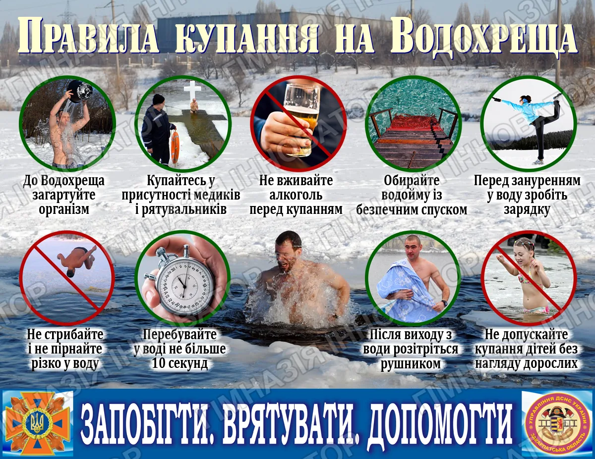 Правила купання на Водохреща